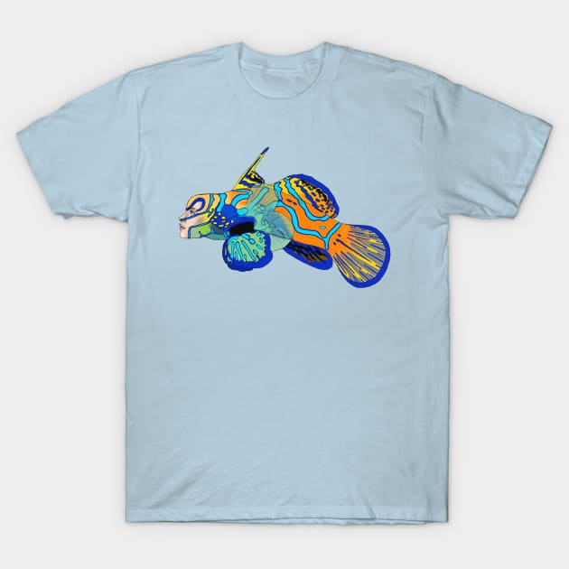 Mandarin Dragonet Ladyfish T-Shirt by Rosiethekitty13